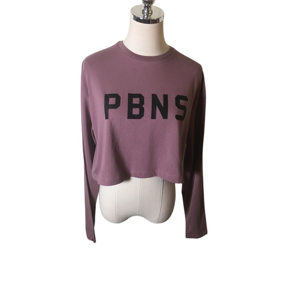 Alphalete Top Women's Size Medium Mauve Pink Lifestyle Fit Long Sleeve Cropped